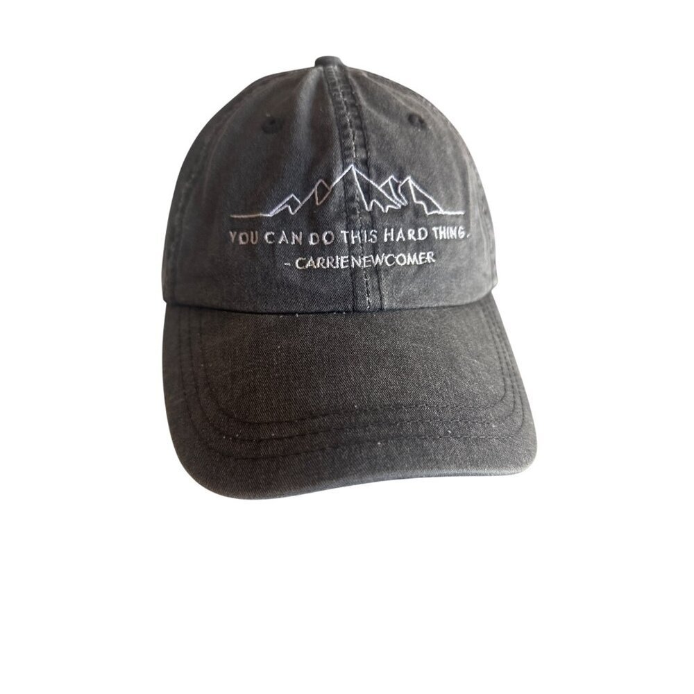 "Carrie‎ Newcomer" Inspirational Quote Sportsman Gray Cotton Baseball Cap